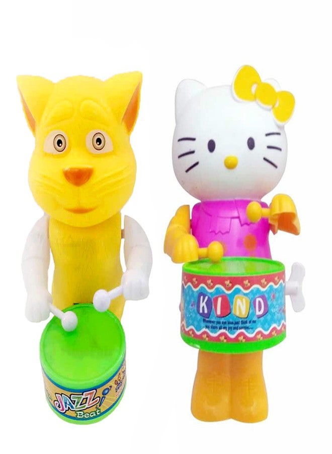 PRIMEFAIR Cute Key-Operated Cute Drummer Toy with Drumming and Dancing Action Musical Rattle Toys for Kids - Image 1
